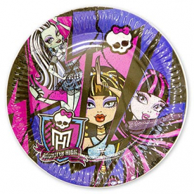 Тарелки малые Monster High,17 см,8 шт